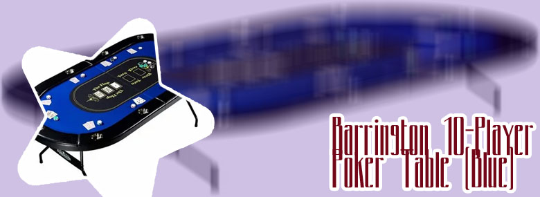 Blue poker table top